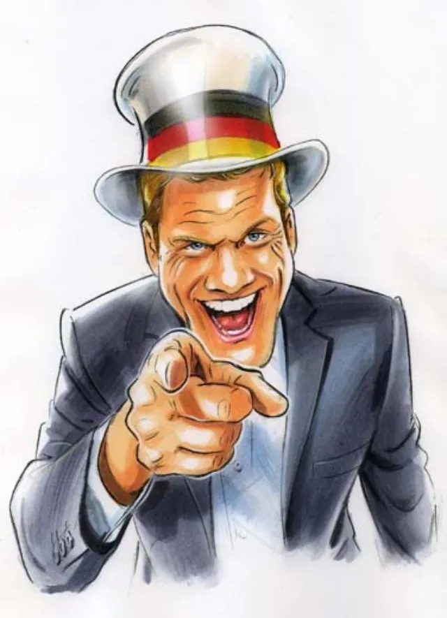 People illustration of laughing man