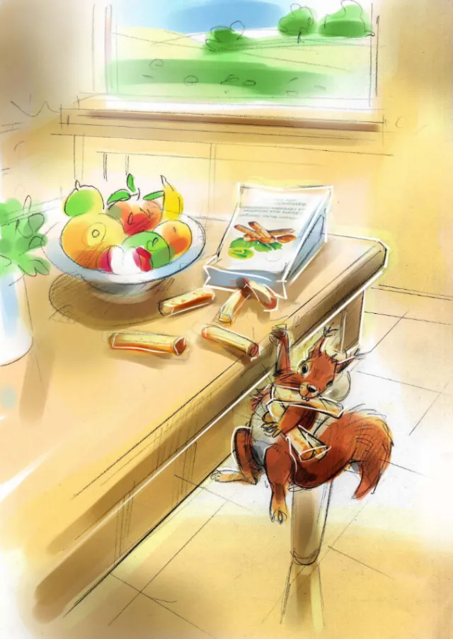 Animal illustration of squirrels
