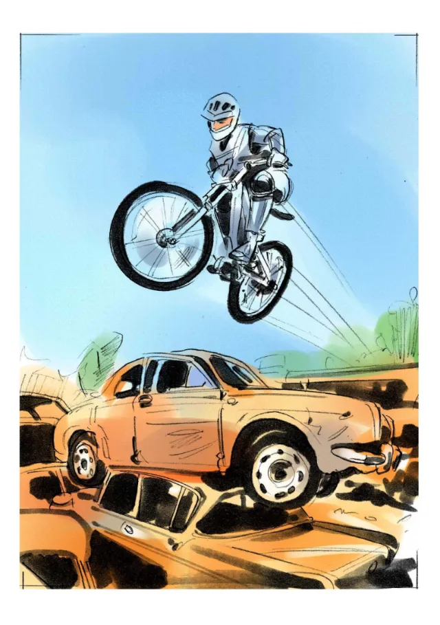 Graphic design of bike racing