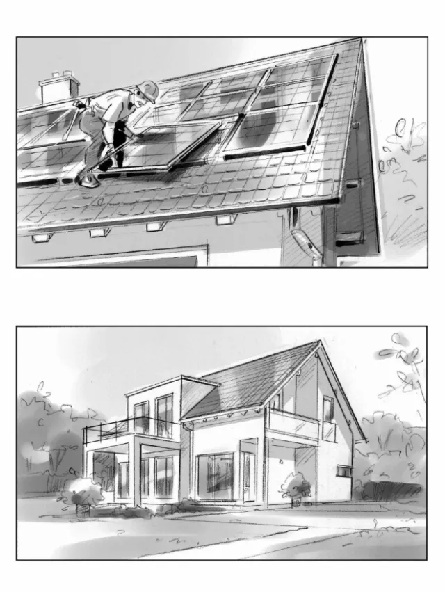Architecture illustration of house repairing