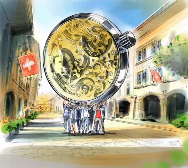Digital painting of stops watch