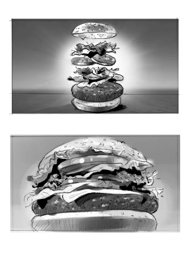Food and drink illustration of burger