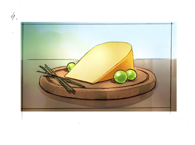 Food illustration of cheese cake