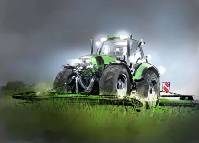 Graphic design of harvester