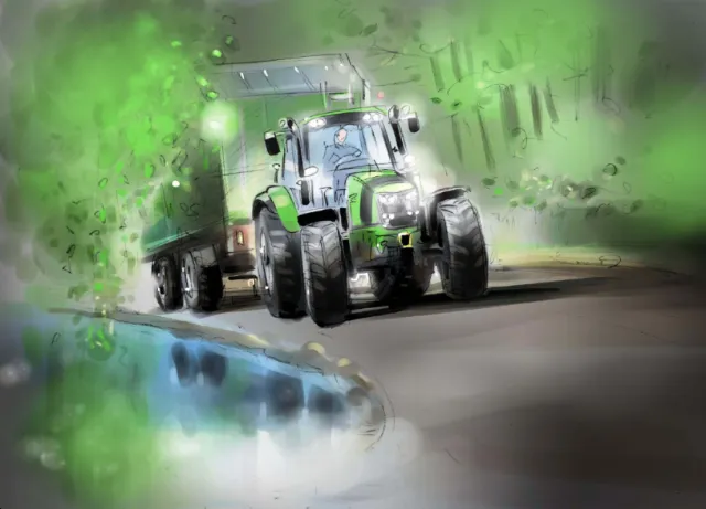 Digital painting of vehicle