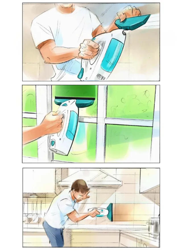 Illustration of filling water