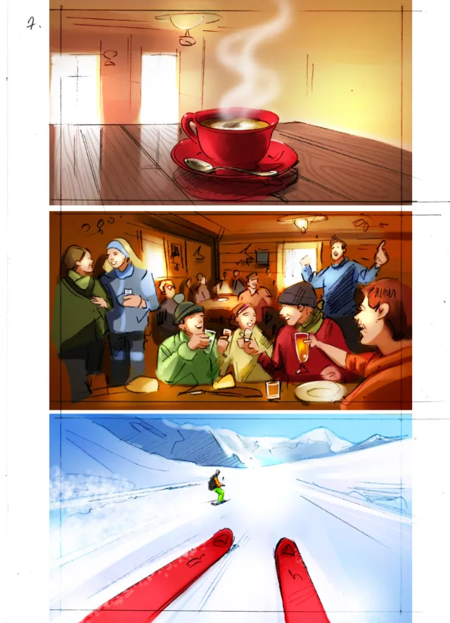 Graphic design of family vacation