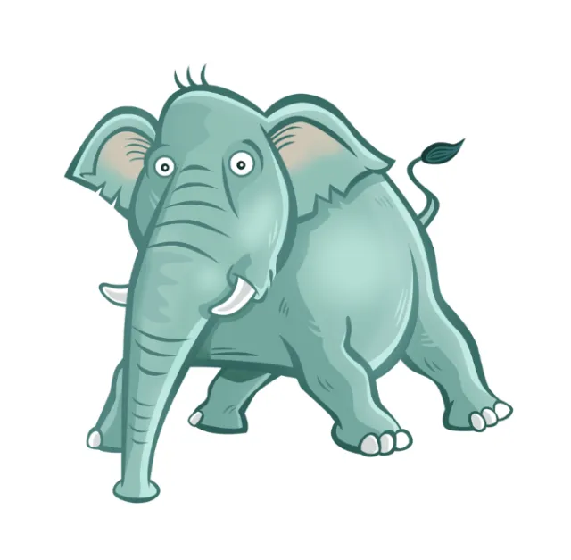 Graphic design of elephant