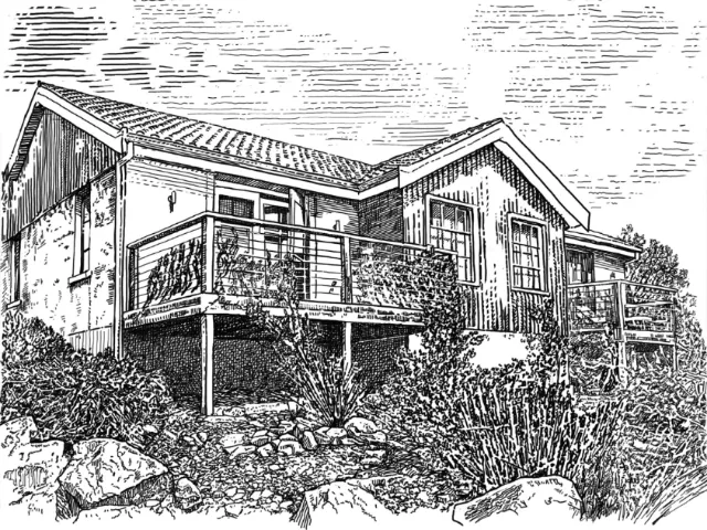 Black and white building architecture