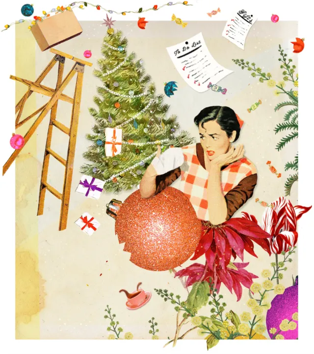 Christmas decoration graphical artwork 