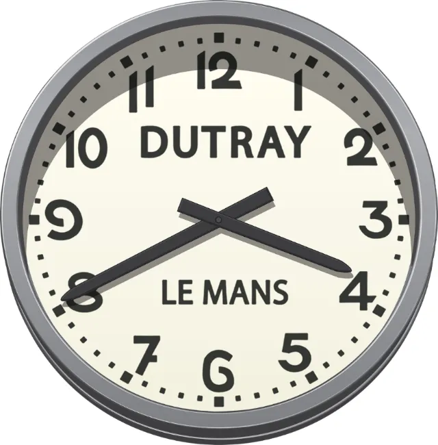 Le Mans Race Track Clock vector illustration
