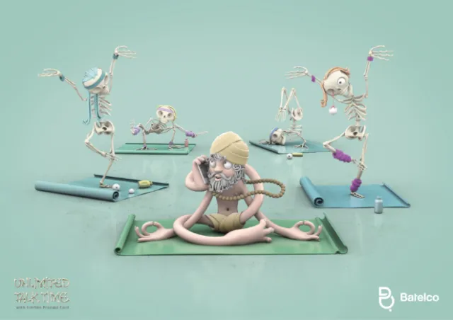 3d skeleton yoga