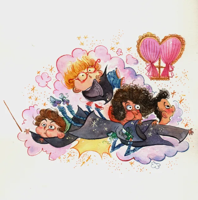 Dreaming watercolor illustration