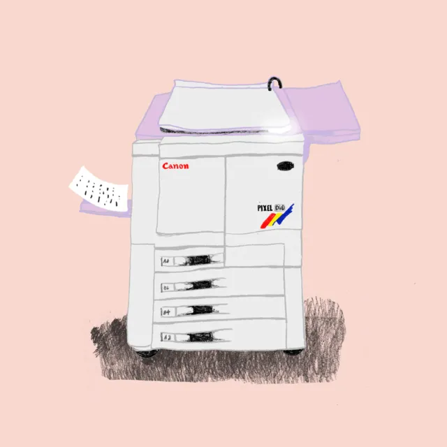 Technical animation of Digital photo copier