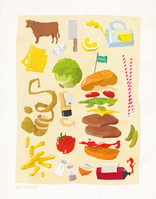Food and drink illustration of fast food