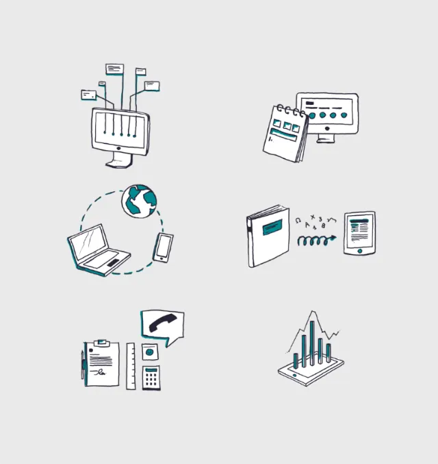 technical line illustration