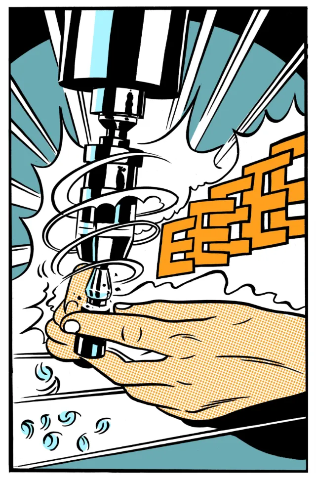 Graphic borken microscope