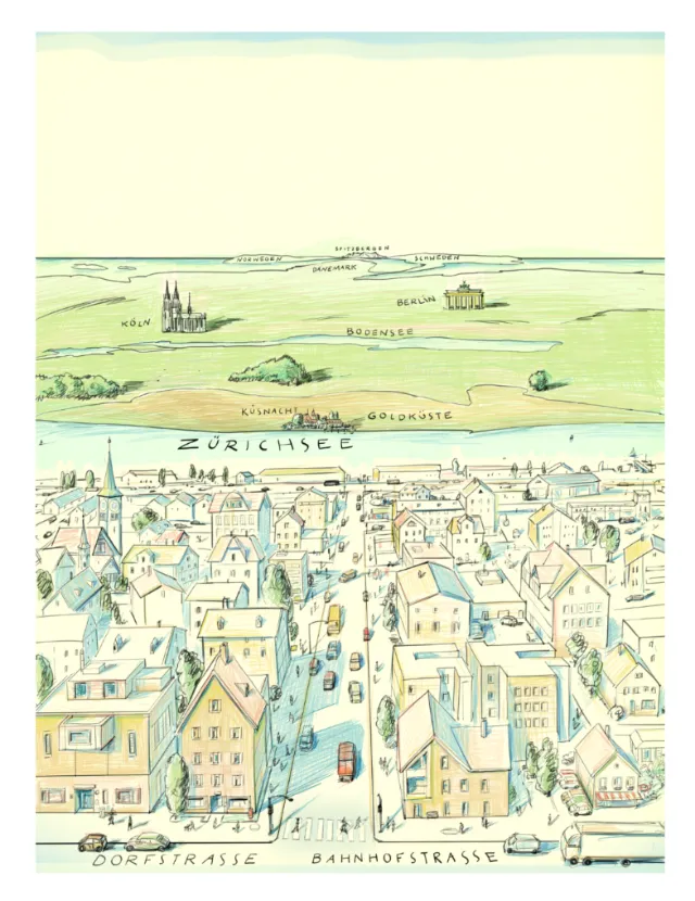 Architecture painting of a city
