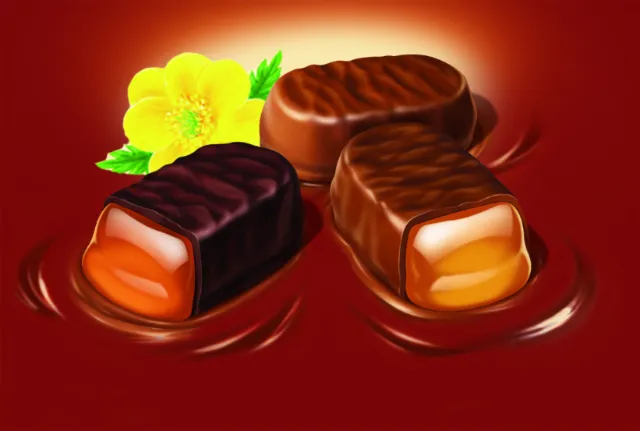 Illustration of realistic chocolate bars