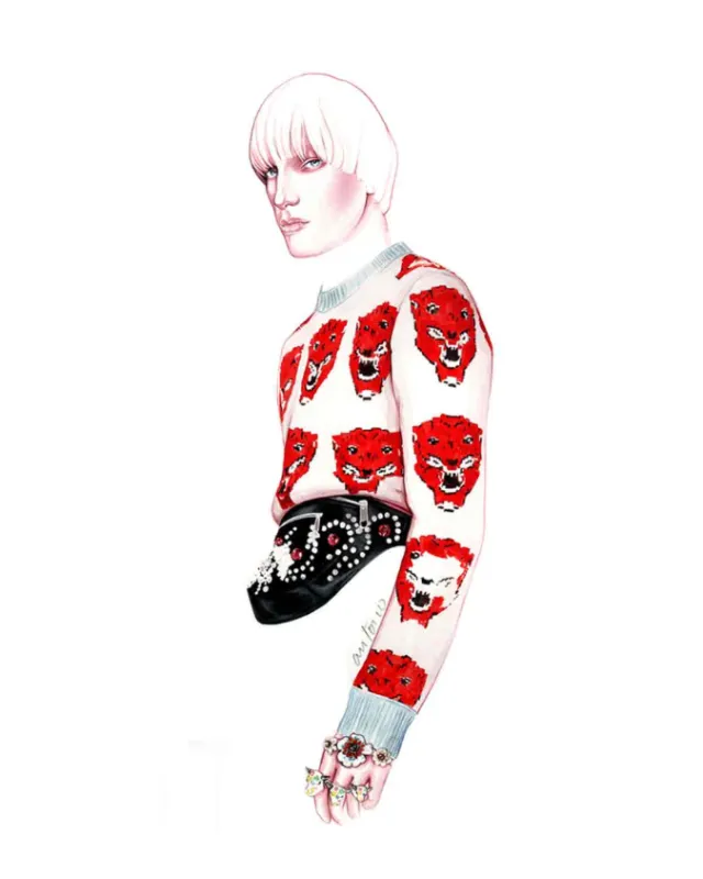 Fashion illustration of a man