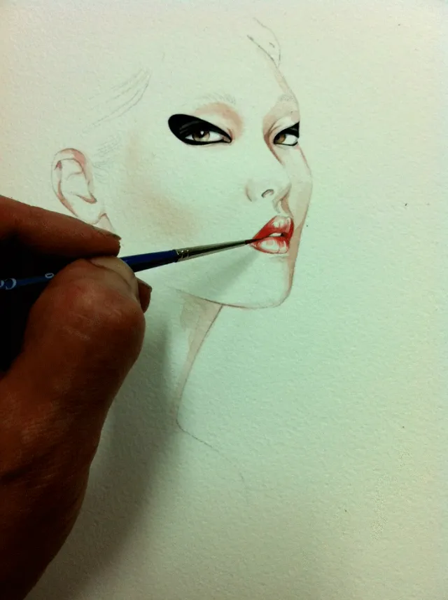 Watercolour graphic Work in progress