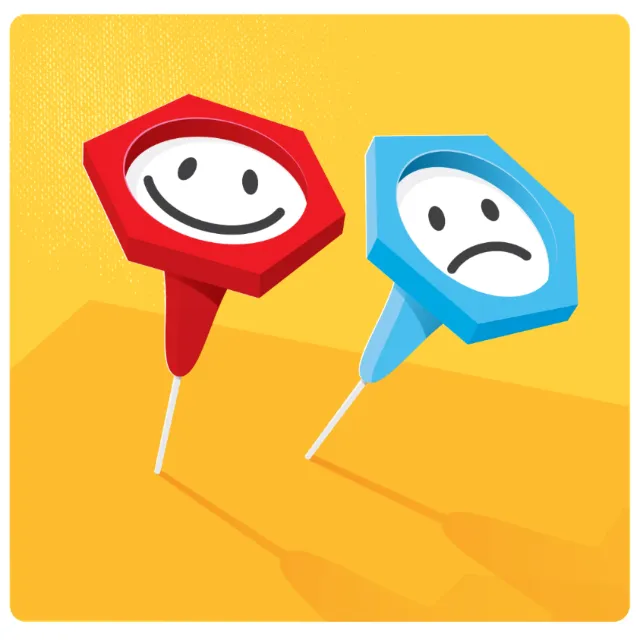 Digital Illustration emoji pin pointer