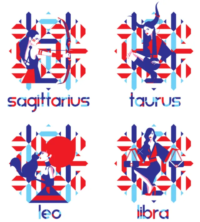 Graphic illustration of Zodiac Sign