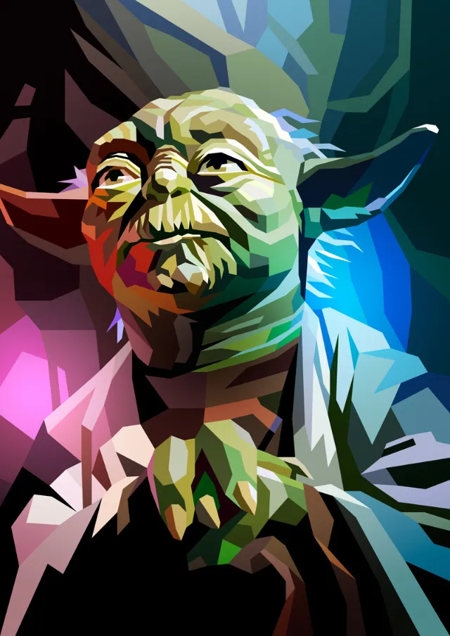 Colorful & Dynamic Yoda Artwork from Star Wars