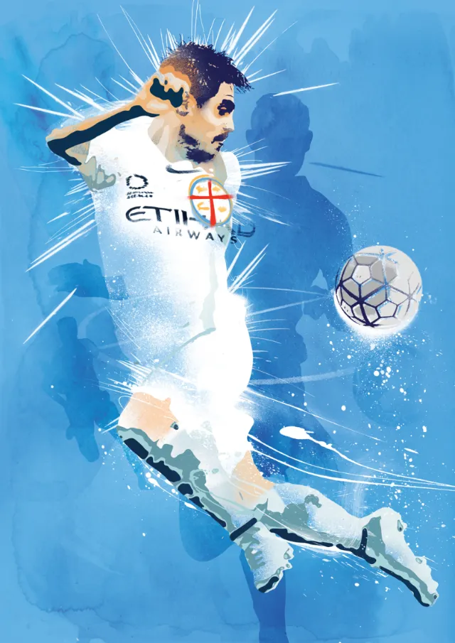 Danny Allison's Bruno Fornaroli drawing for Melbourne FC