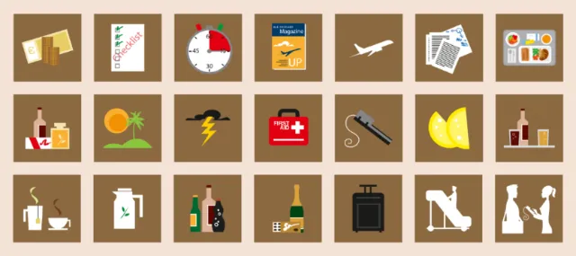 Stickers illustration of traveling checklist 