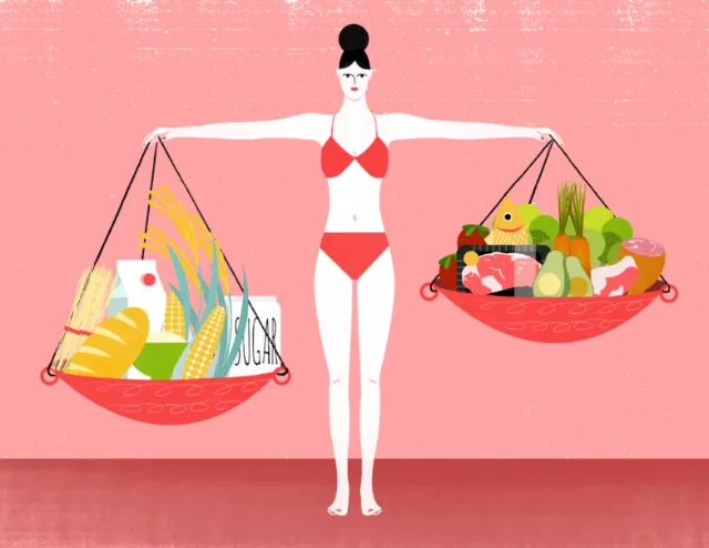 Conceptual illustration of women body fitness