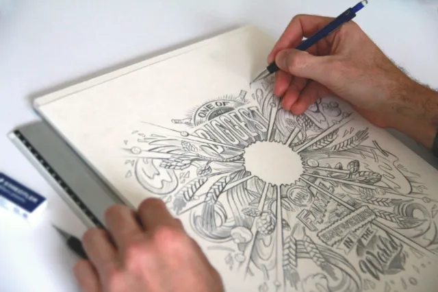 Live lettering art by BoomArtwork