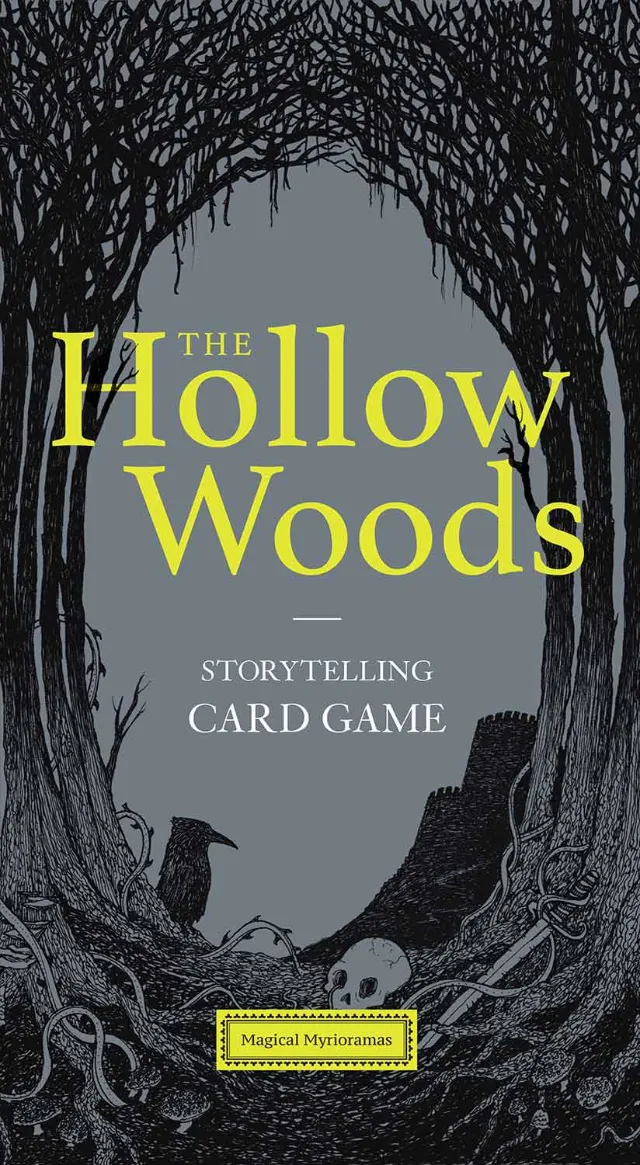 Fantasy book cover design of the hollow woods