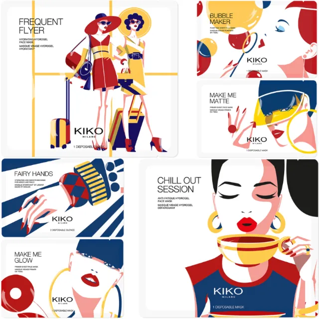 Fashion and beauty illustrations promoting Kiko cosmetics by Yordanka Poleganova