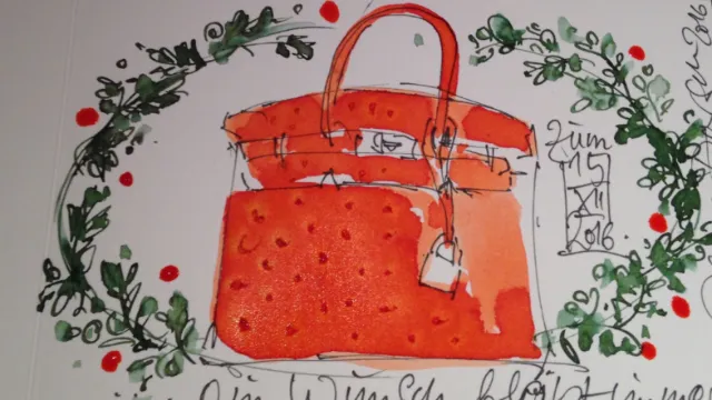Fashion loose illustration of hand bag
