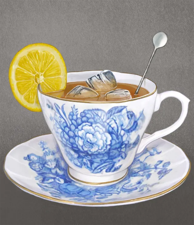 Decorative Lemon Tea Cup