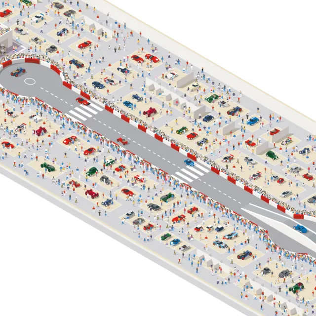 Vector illustration of car racing track