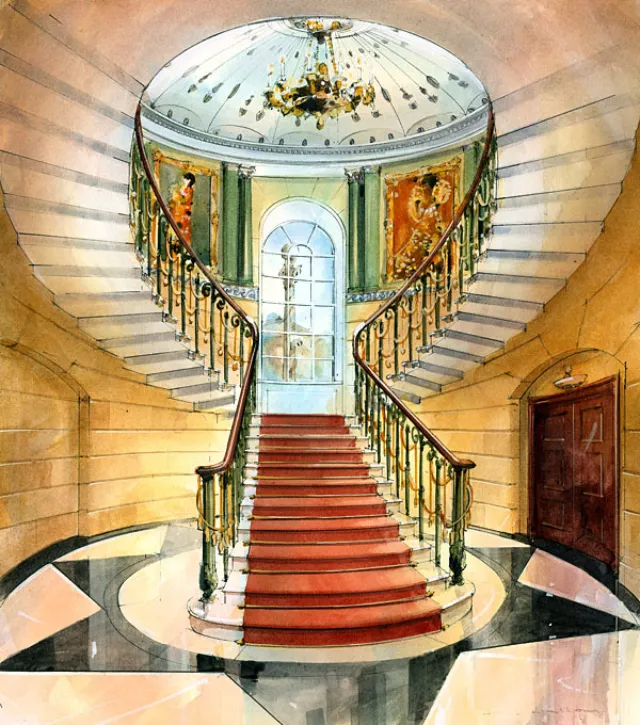 Historical Interiors painting by John Walsom