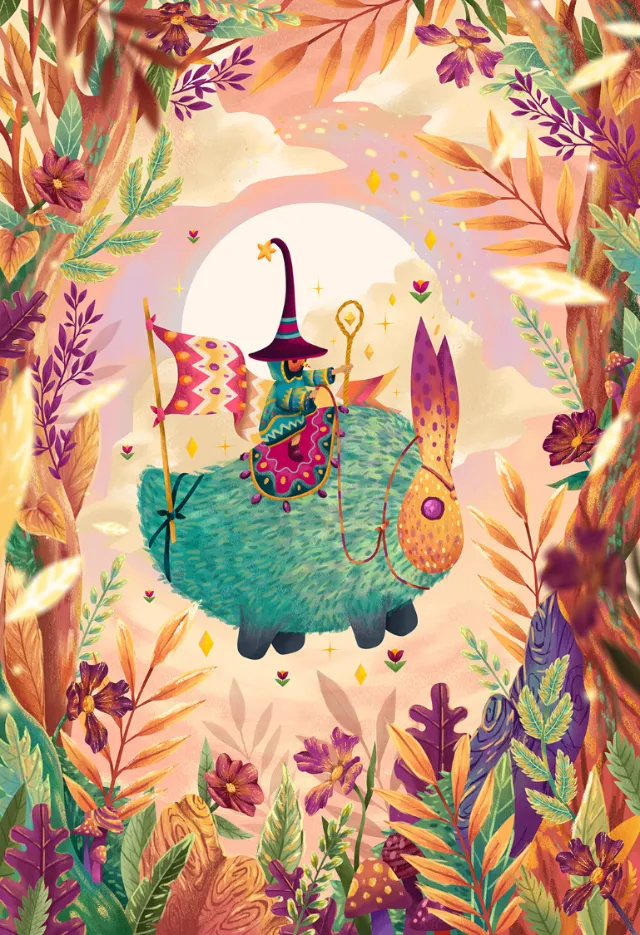 Children's illustration of the wizard