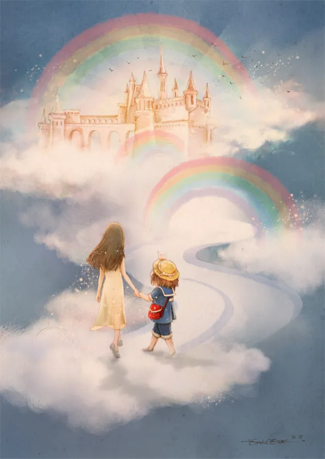 Fantasy kids to rainbow castle