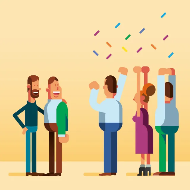 Graphic People celebrating