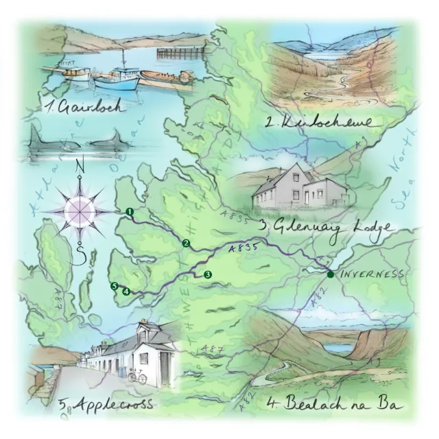 Article featuring a road map of Scotland
