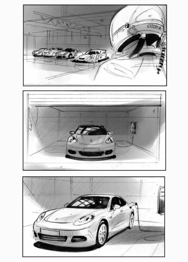 Sketch art of luxury car