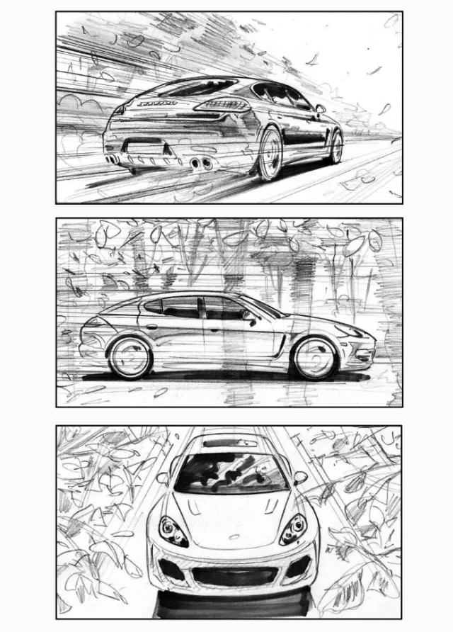 Line illustration of cars