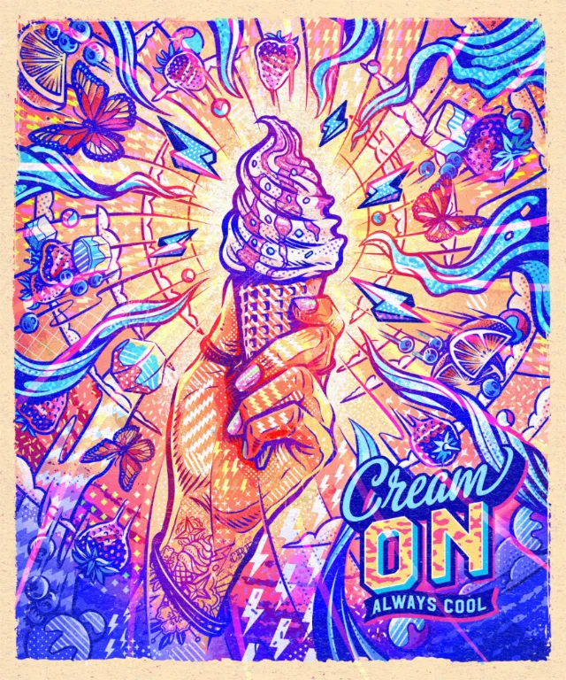 Poster design for creams cafe uk