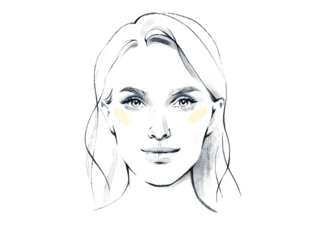 Line portrait of beautiful girl