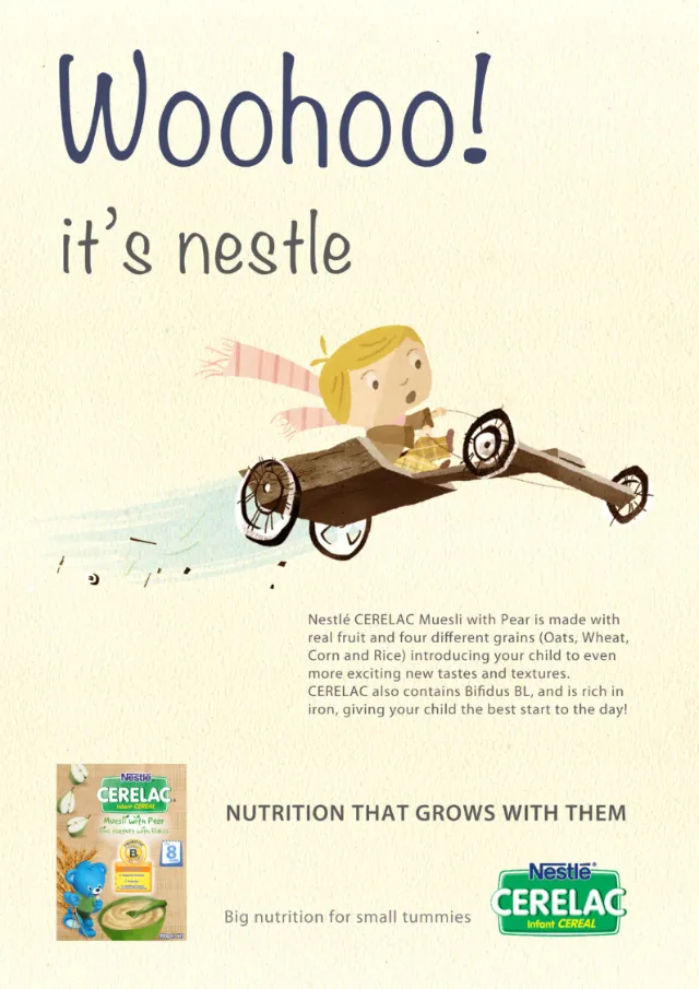 Flying Girl Illustration For Nestle Cerelac