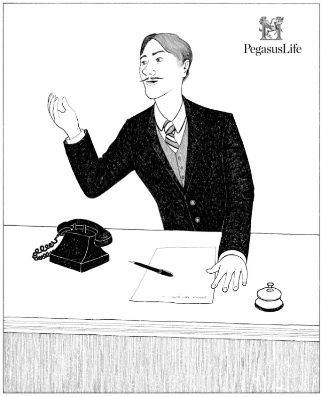 People man sitting on desk