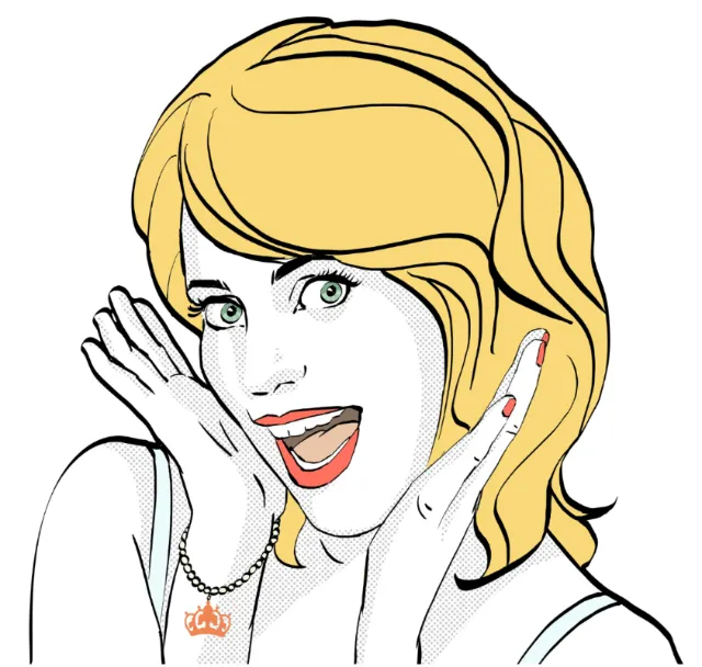 Fashion portrait of happy woman