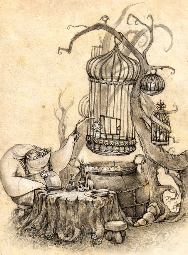 Pencil Drawing of Trevor the Troll